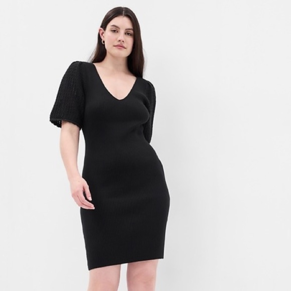 NWT Gap Crochet Sleeve Mini Sweater Dress